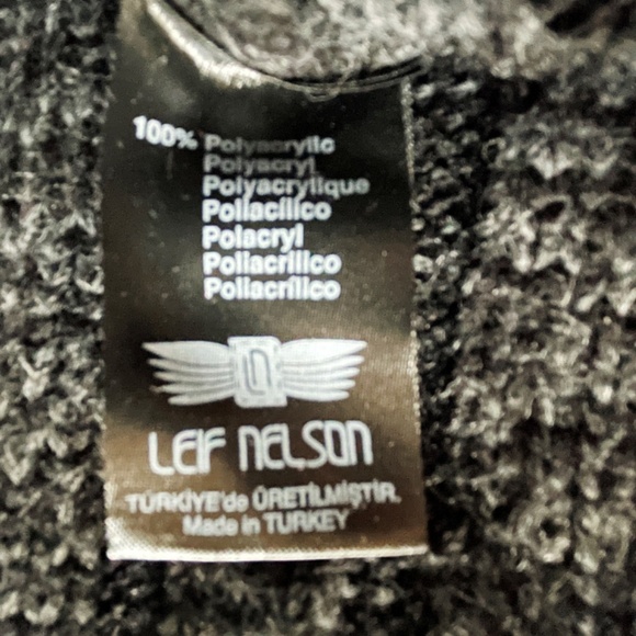 Beautiful grey Leif Nelson Hoody Sweater MEN size L - Picture 7 of 11